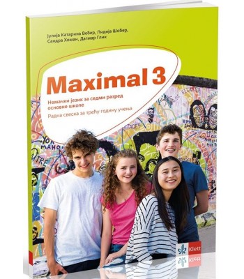 Nemački Jezik 7, Radna sveska„Maximal 3“ + CD Za Sedmi Razred NOVO